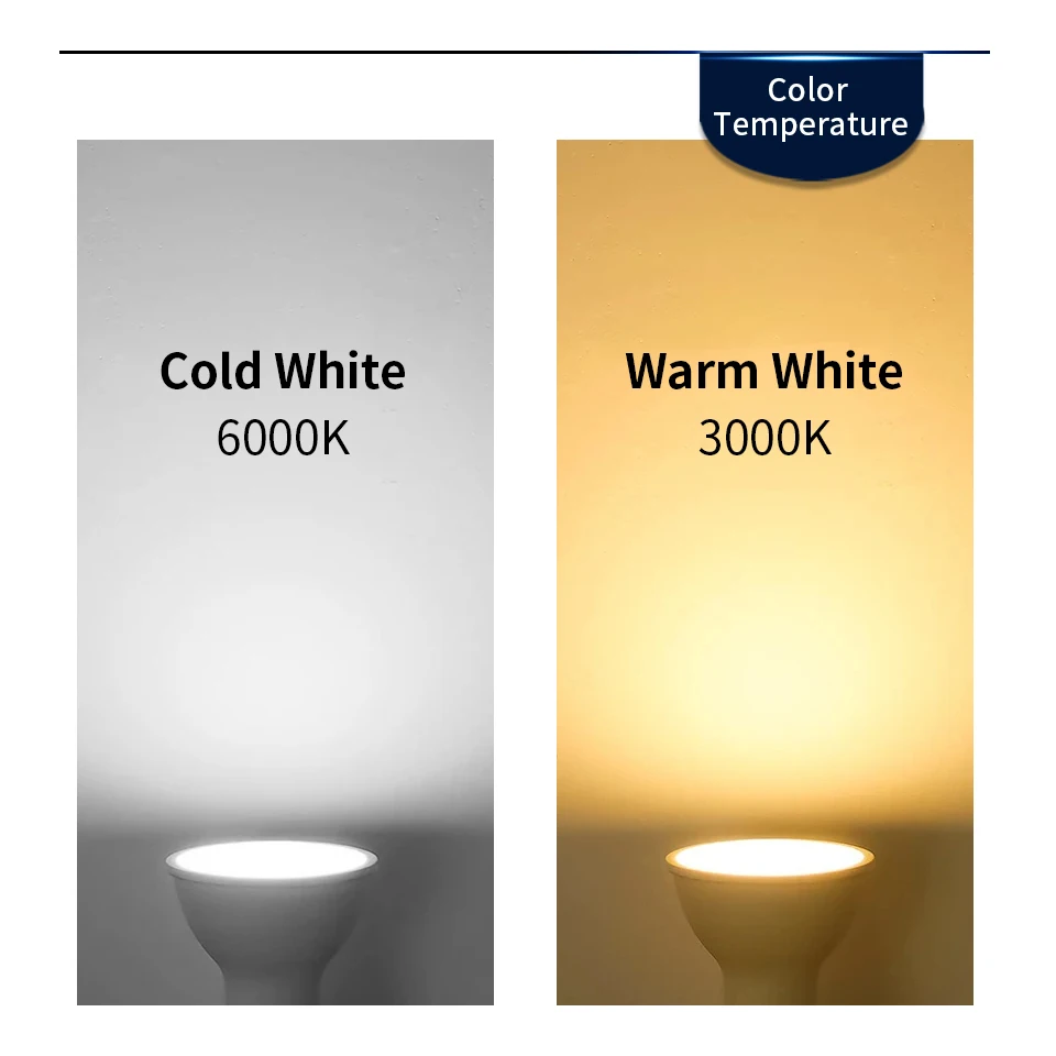 LED Spotlight bulb AC110V GU10 3000K 6000K 3W 6W 9W 12W Long Service Easy To Stall PC Material Warm White Cold White 6PCS led spotlight smart led light bulb