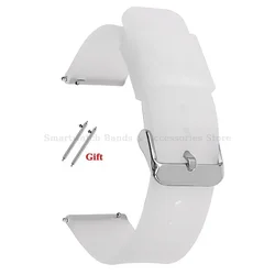 Universal Quick Release Silicone Watch Band - Various Sizes - 18mm (Translucent - Silver)