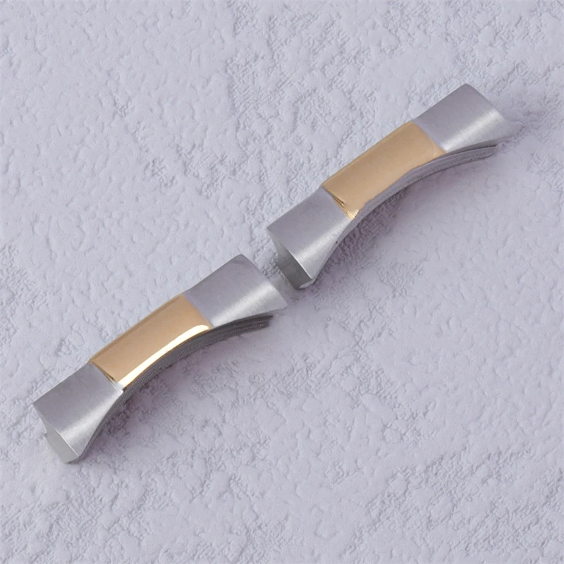 Stainless Steel Curved Interface Leather Strap Connector - Silver, Black, Gold, Rose Gold