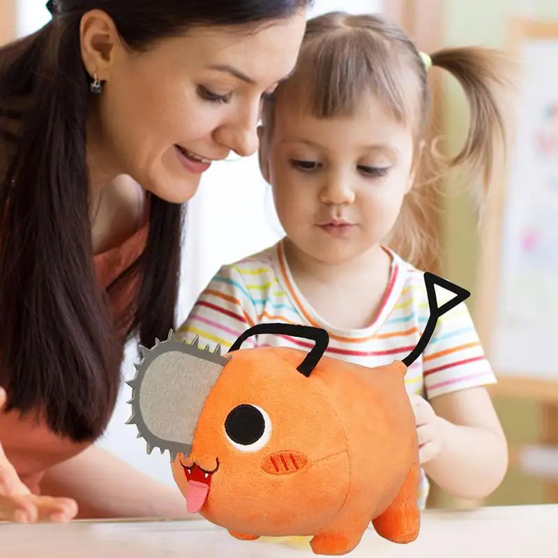 Compre 25cm Anime Chainsaw Man Dolls Plush Toy Cartoon Pochita Orange Dog  Pillow Stuffed Soft Toy for Kids Birthday Gift