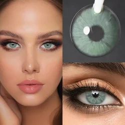 Natural Colored Eye Contacts for Women - Soft, Comfortable Disposable Lenses for Effortless Beauty and Everyday Style (Mate Green)