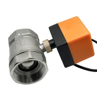 DN15 DN20 DN25 DN32 DN40 DN50 304สแตนเลสสตีลบอลวาล์ว3สาย2-Way ควบคุมมอเตอร์วาล์ว 3