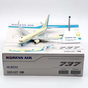 JC WINGS 항공기 모형, 성인 팬 소장용 기념품 선물, 1:200 B737-700, 한국 항공 HL8222