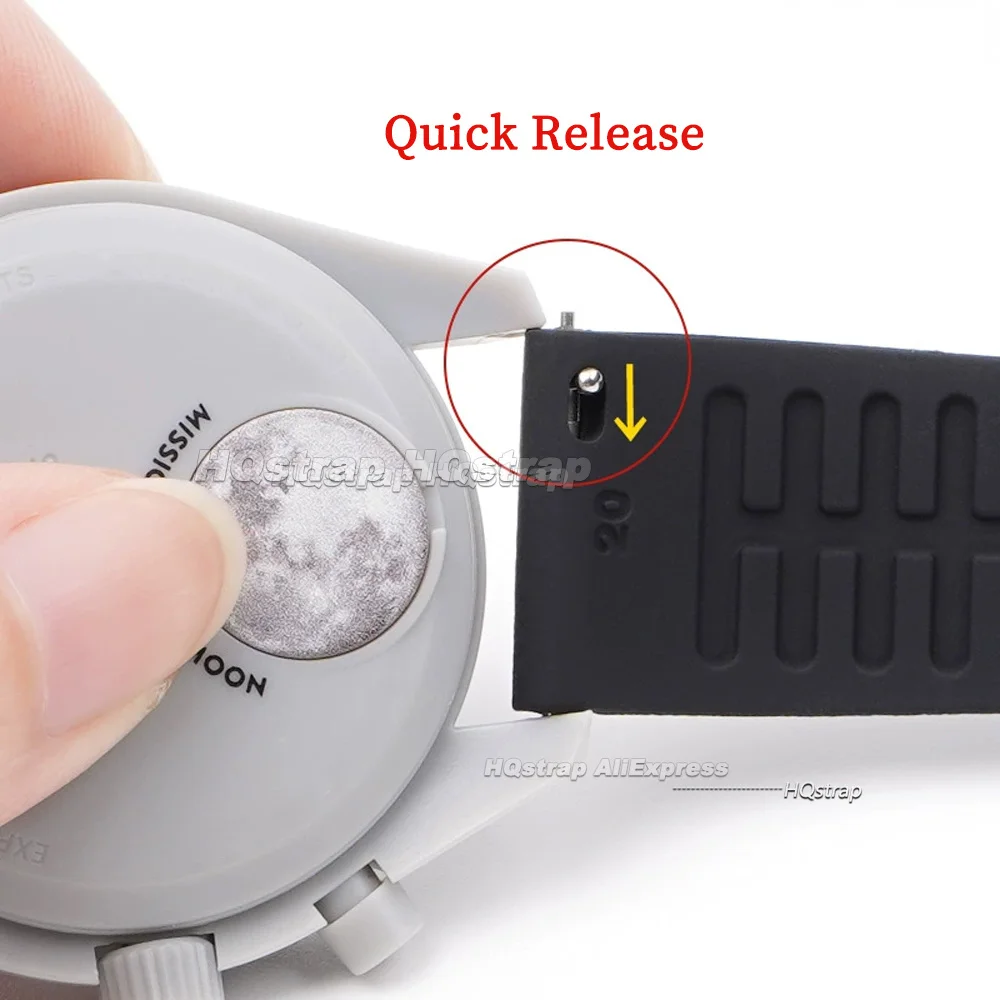 Versatile Waterproof Silicone Watch Strap - Quick Release, Soft, Unisex