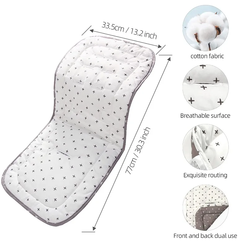 Pure Cotton Baby Stroller Cushion Made of Cotton for All Seasons Accessories for High-end Strollers Baby Strollers Sleeping Mats
