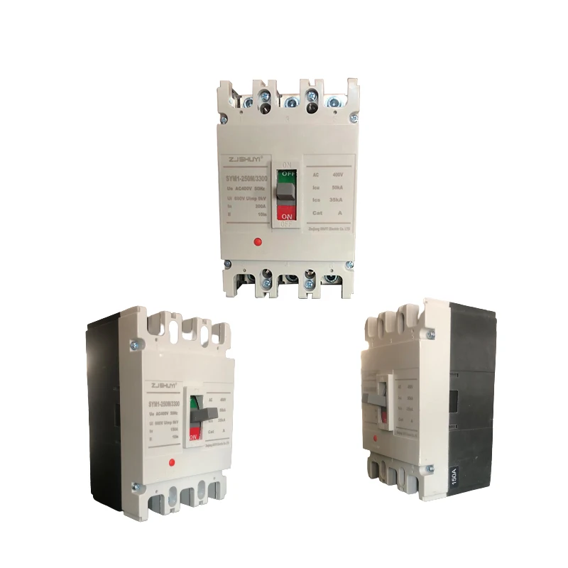 

ZJSHUYI CM1 300/400L/3300 150A-250A Plastic Case Circuit Breaker 3P 4P