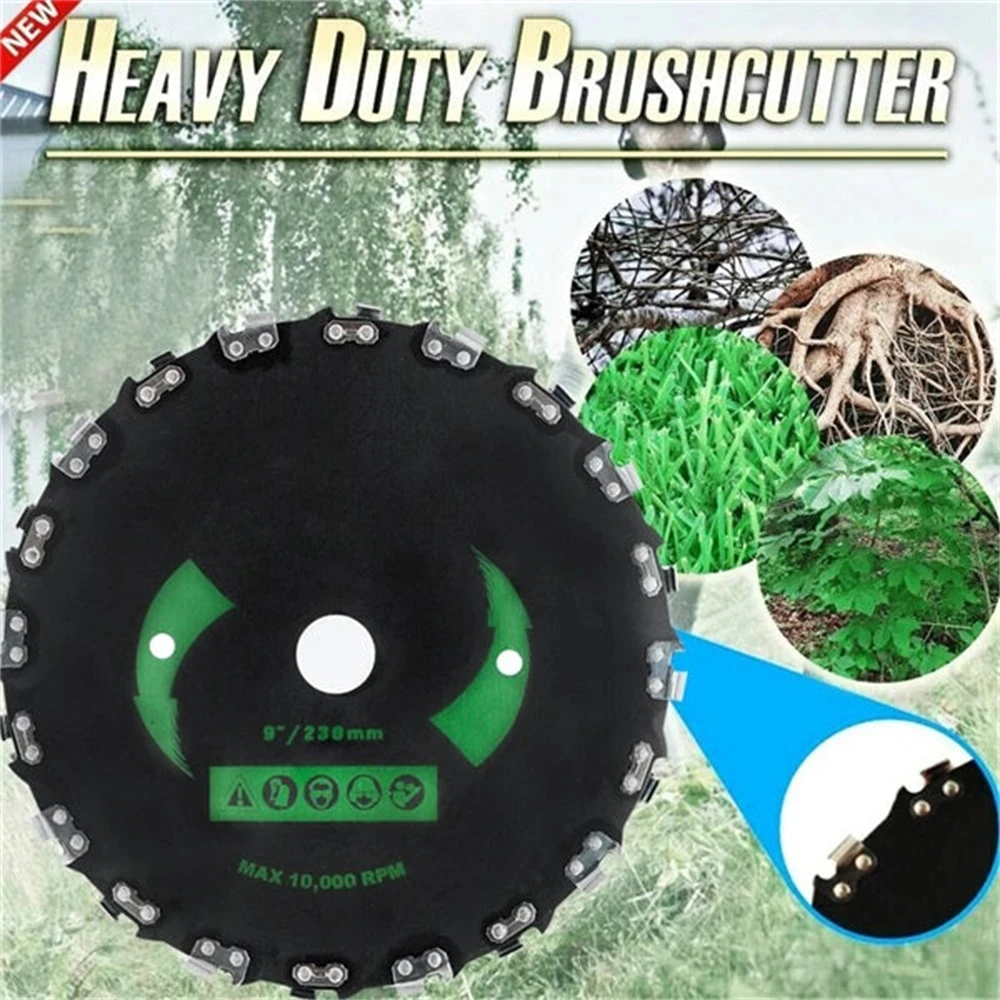 Grass Trimmer Head 9 Inch Steel Mowing Lawnmower Parts 14/20-Tooth Disc Blade For Lawn Mover