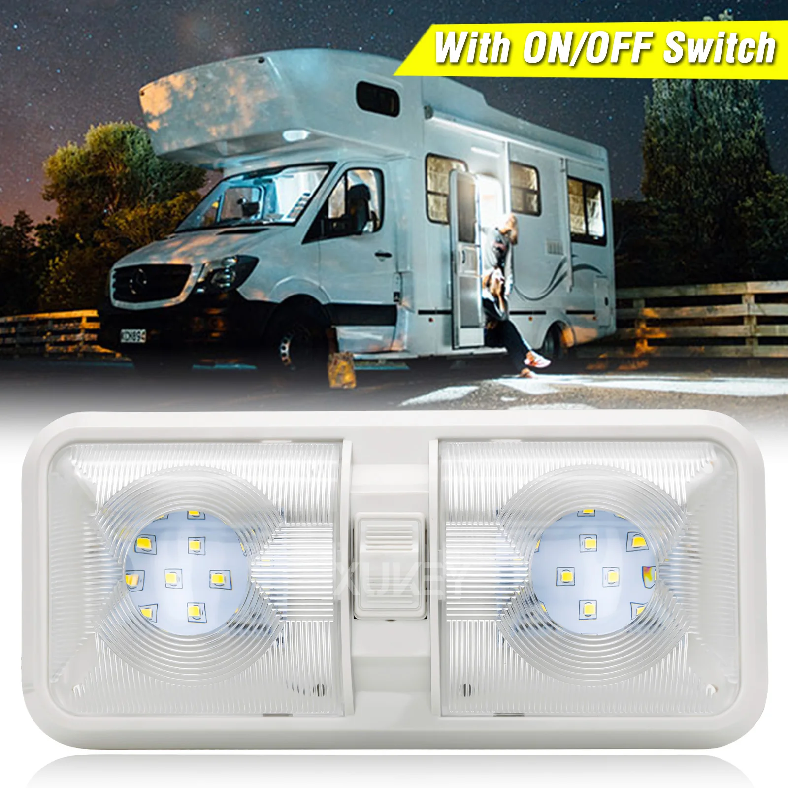 

Car Interior Light Bar Strip Reading Ceiling Lamp Cargo Cabin Roof Dome LED Caravan Trailer Camper Van Lorry Cabinet Home Room