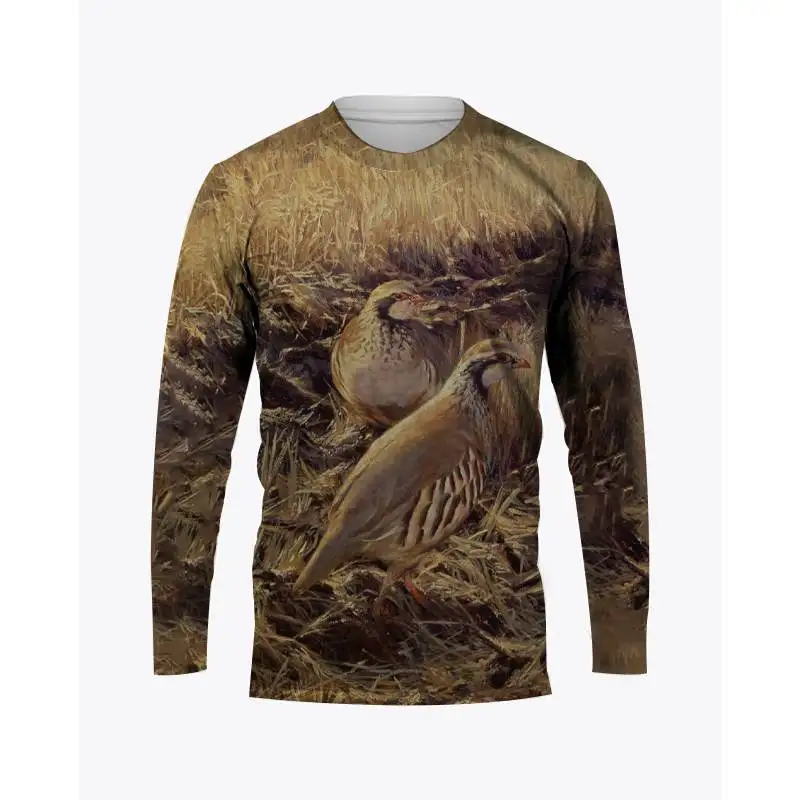 Quail 3D Print Long Sleeve T Shirt for Men and Women
