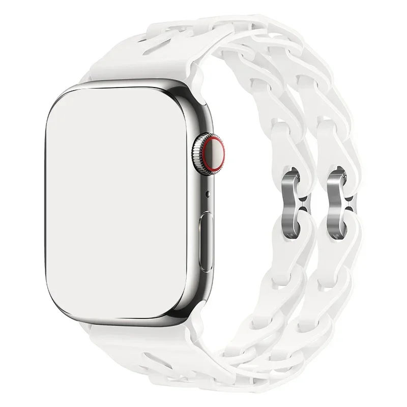 Elegant Chain Link Silicone Watch Strap Bracelet