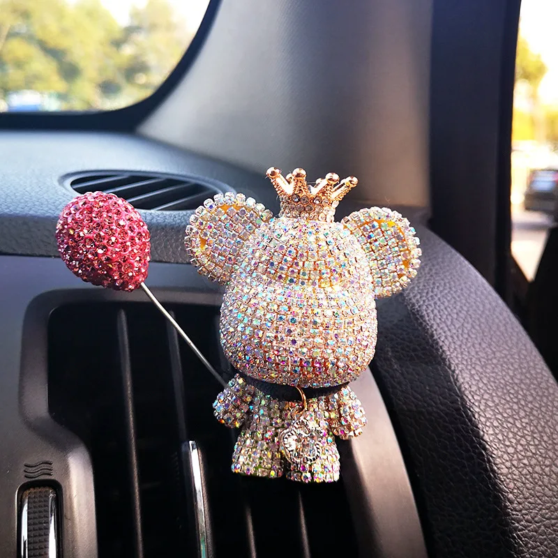 Car Air Conditioner Air Outlet Aromatherapy Creative Diamond Cute Bear