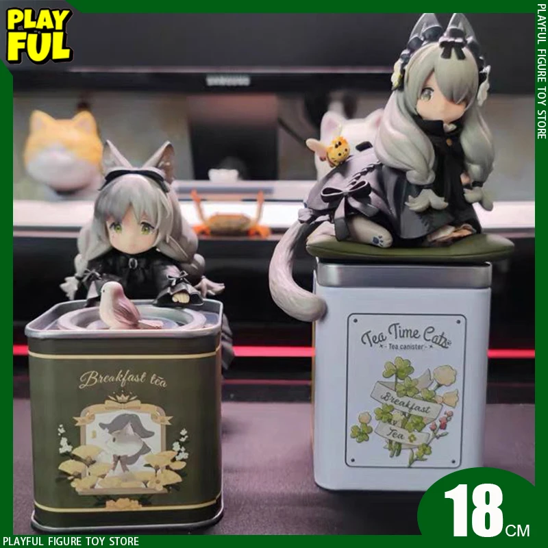 

Anime Figure Ribose Star Tea Time Cats Kikagoods Dlc Pastoral Cat Vol.001 Action Figures Statue Collection Model Doll Toys Gift