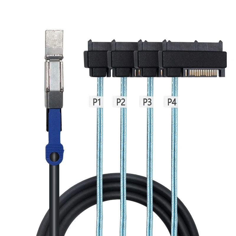 

Mini SAS HD 8644 to SFF-8482 29+15P 2-in-1 array card SATA hard drive data cable