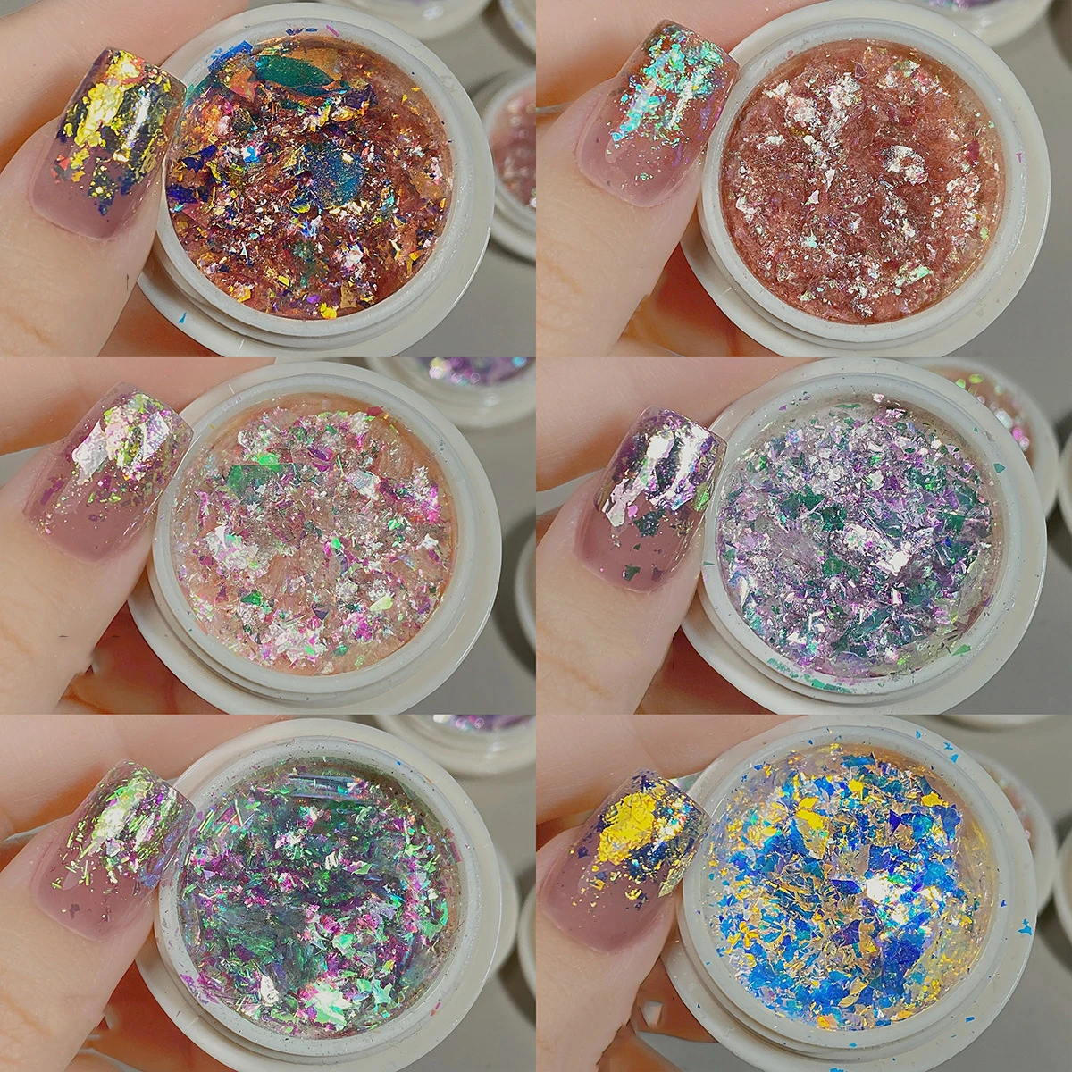 Aurora Purple Nail Glitter and Chrome Powder