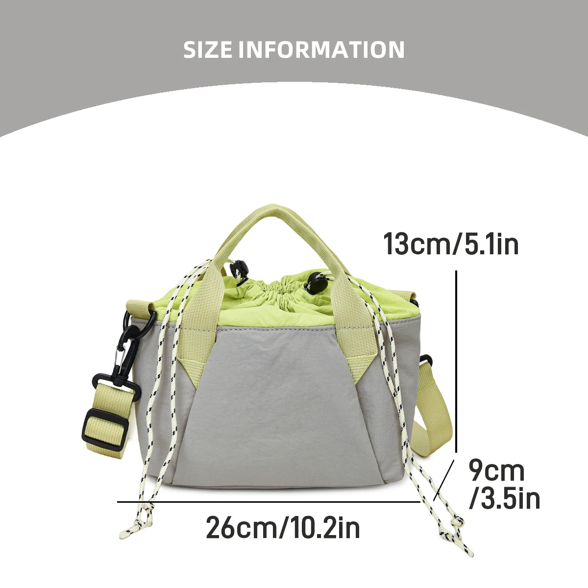 Niche Mini Lightweight Simple Small Drawstring Bag for Lipstick, Tissues, Versatile Phone Bag, Commuter Lightweight Shoulder Crossbody Bag, Breakfast Bag for Work