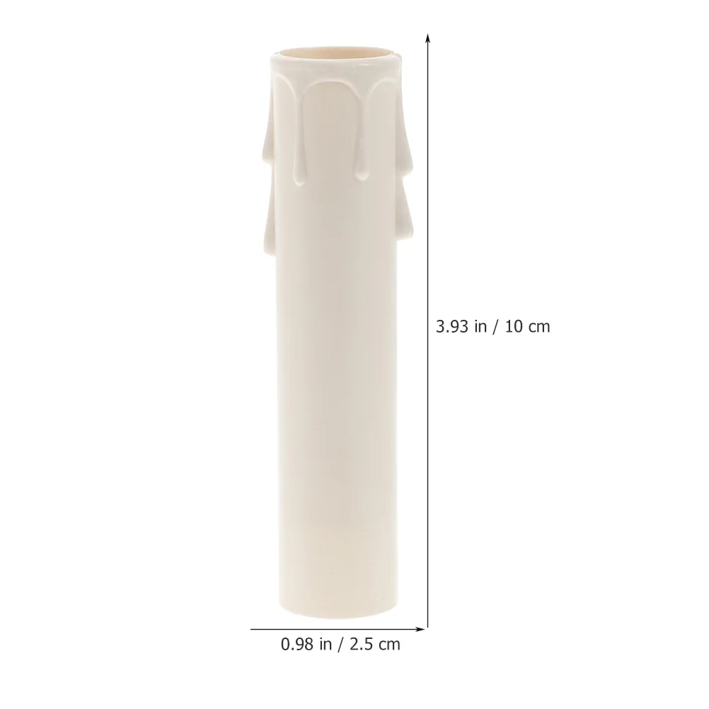 20 Pcs Tube Realistic Appearance Chandelier Covers Socket Teardrop for Chandeliers Plastic Parts Sleeves