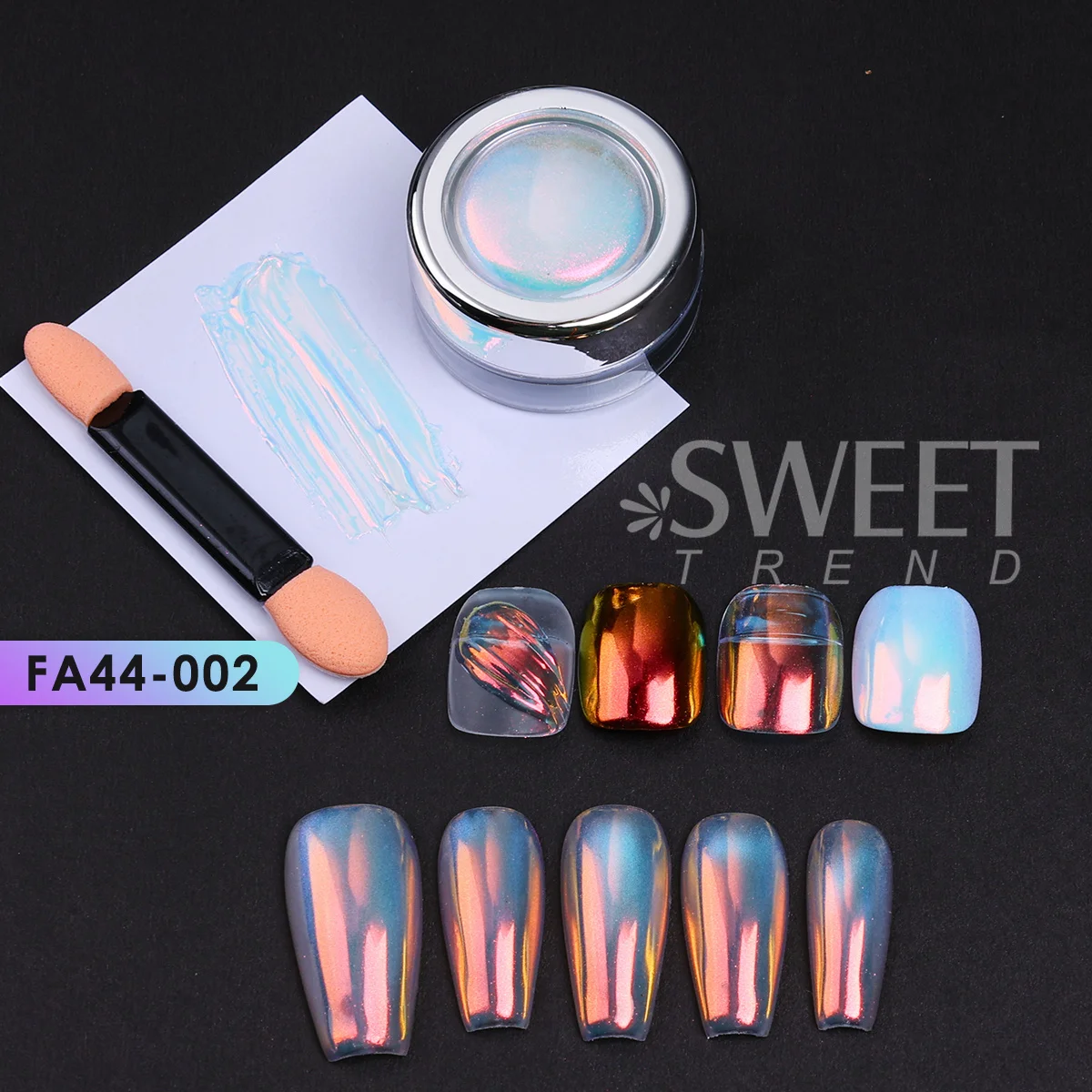 1PC Mermaid Unicorn Chrome Nail Glitter Powder Aurora Moonlight High Quality Chameleon Luxury Pigment Manicure DIY Decor Flash
