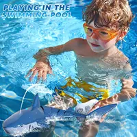 RC Shark Remote Control whale Spray Water Kids robot toy Radio Controlled Boats swimming pool Toys for boys Children Kid 2