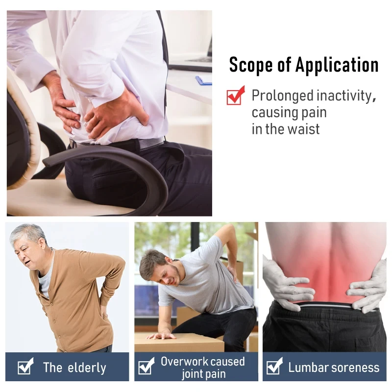 12-60PCS Lumbar Vertebra Bandage Protector Patch Back Waist Self-heating Warm Paste for Running Yoga Fitness Exercise