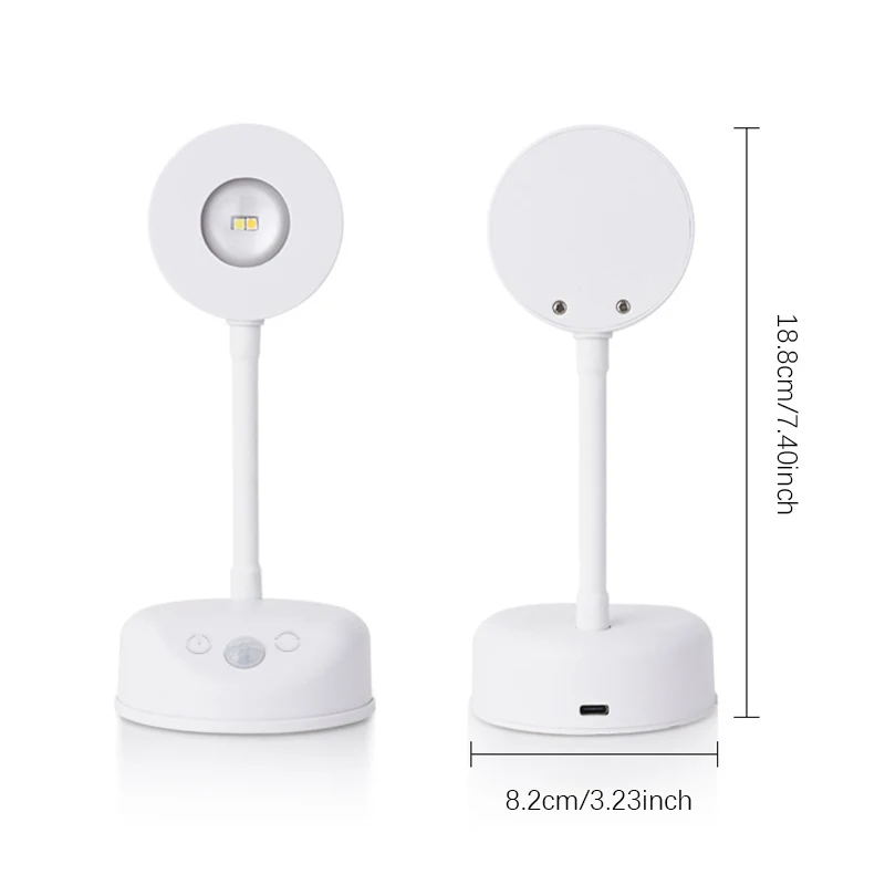 LED Spotlight Wireless Picture Light Rechargeable Painting Light with Motion Sensor Stick on Lights 360&deg; Rotation Stepless Di Motion Sensor Light Led Light