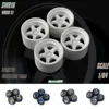 SpeedCG 1/64 ABS Wheels with Rubber Tire Type J Modified Parts Diameter 10mm For Model Car Racing Vehicle Toy Hotwheels Tomica 6