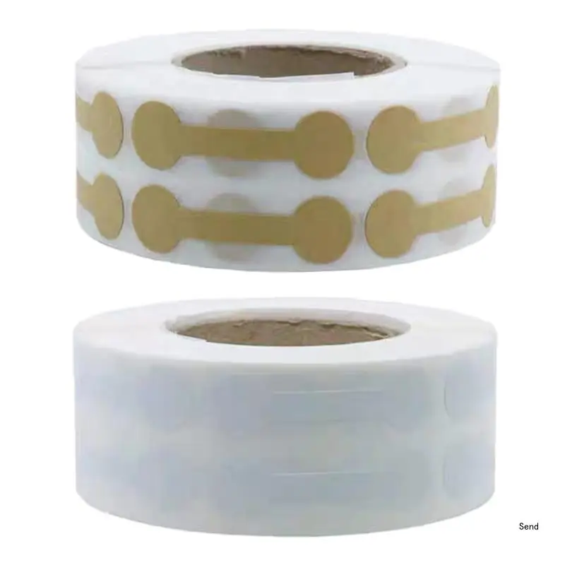

2 Roll Jewelry Stickers Kraft Paper Price Tags Self Adhesive Barbell Labels