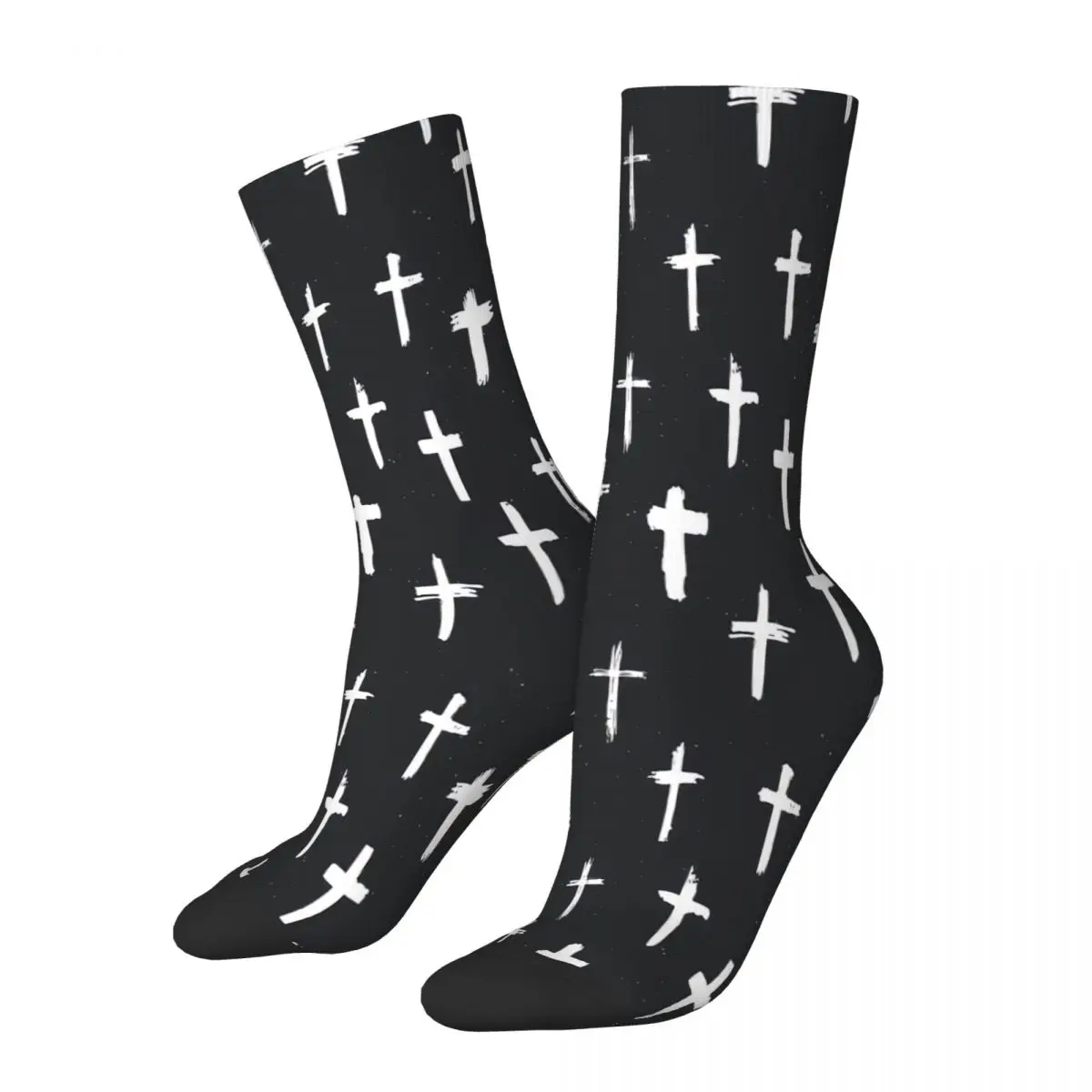 

Christian Crosses Religious Signs Icons Crucifix Symbol Cross Crucifixion Socks Male Mens Women Winter Stockings Hip Hop