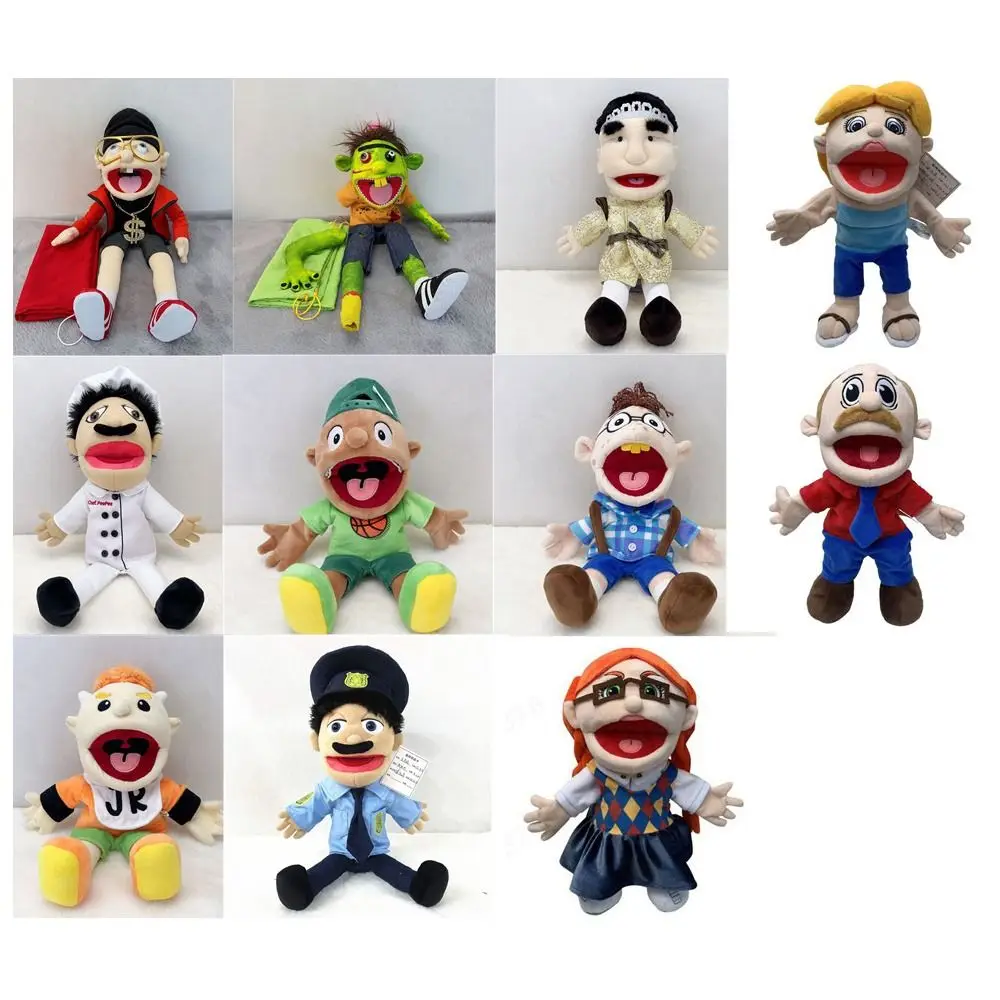 

Movable Mouth Jeffy Hand Puppet Telling Story Talk Show Muppet Jeffy Friends Finger Puppet Plushie Toy Cody Junior Party Toys