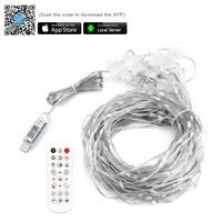 400 LED RGB Curtain Lights BT APP Smart Programmable USB 5V Fairy LED String For Window Bedroom Party Valentine's Day Birthday - Image 3