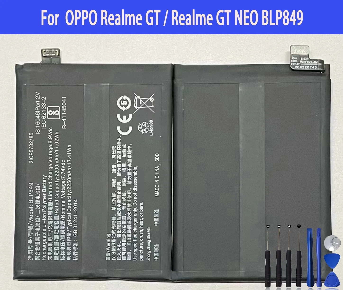 BLP849 Battery For  OPPO Realme GT / Realme GT NEO BLP849 Repair Part Original Capacity Phone Batteries Bateria