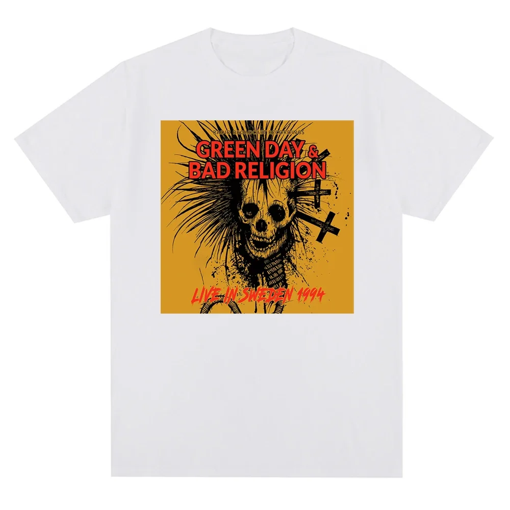 

Casual Men Women Top Tees Daily Wear Harajuku High Quality Clothing American Punk Band Vintage Graphic Printing T-shirt