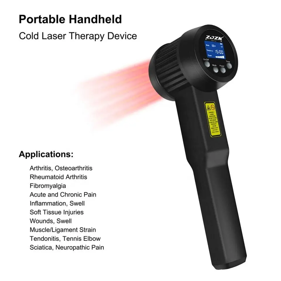 ce certified high potential physical therapy and rehabilitation equipment ems massage electronic therapeutic instrument ZJZK 808nm 8W High Intensity Class 4 Cold Laser Physical Therapy Rehabilitation Instrument for Arthritis Neck Back Pain Releif
