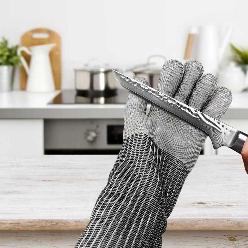 G5T5 Cut Resistant Glove Stainless Steel Mesh Metal Glove Cutting Glove for Butchers Cutting 6