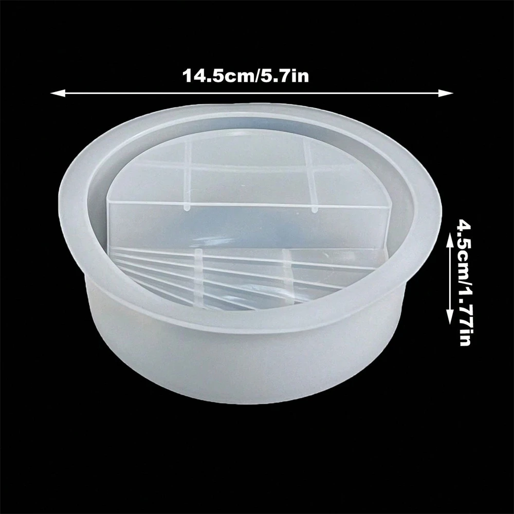 תבנית סיליקון לאחסון מדרגות מעגליות במשרד, אורנמנט לשולחן עבודה, תבנית לגבס, בונסאי וסוקולנטים