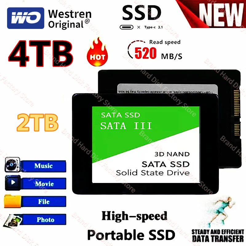 

SSD Drive HDD 2.5 Hard Disk SSD 120GB 240GB 1TB 512GB 2TB 256GB HD SATA Disk Internal Hard Drive for Laptop Computer ps5