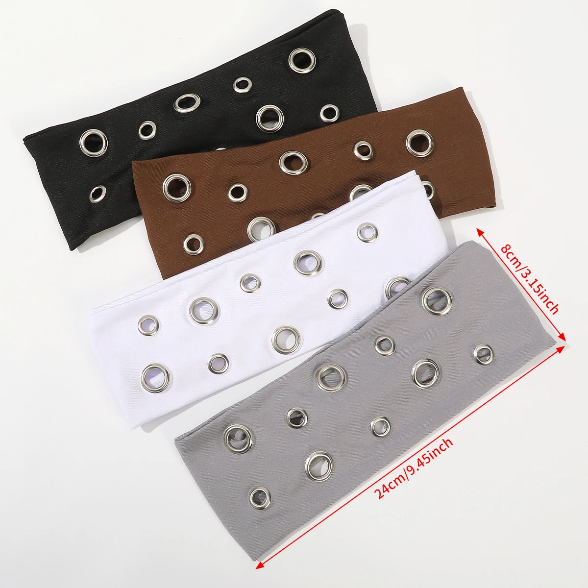 Elastic Hair Scarf Hair Bands Women Black Grey Fashion Hair Accessories Bandage Bandana Headwear Festival Gift