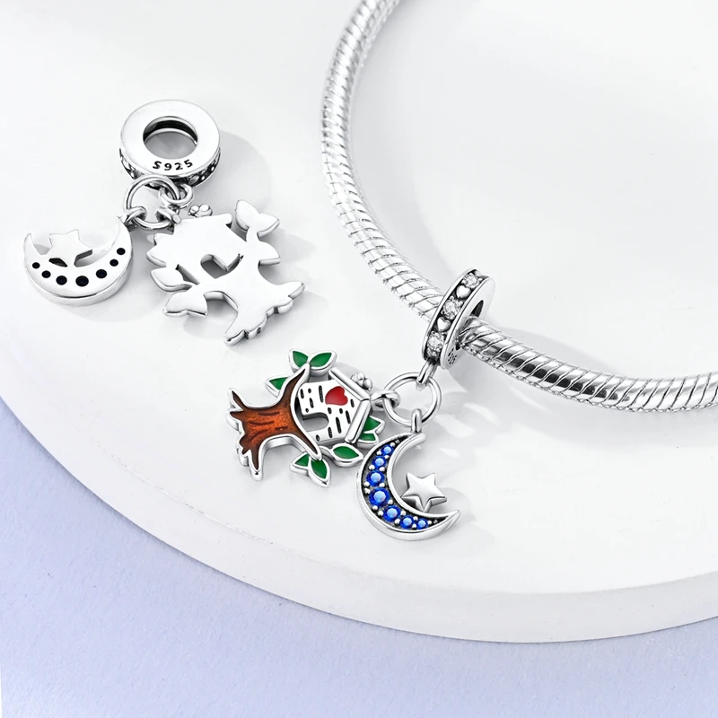 H.ZHENYUE Ciondolo Teschio Drago In Argento 925 Con Zirconi, Per Bracciali Pandora/European, Regalo Donna
