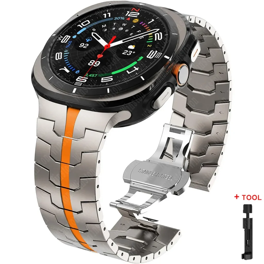 Luxury Titanium Metal Band for Men – Premium Bracelet Strap for Smartwatches