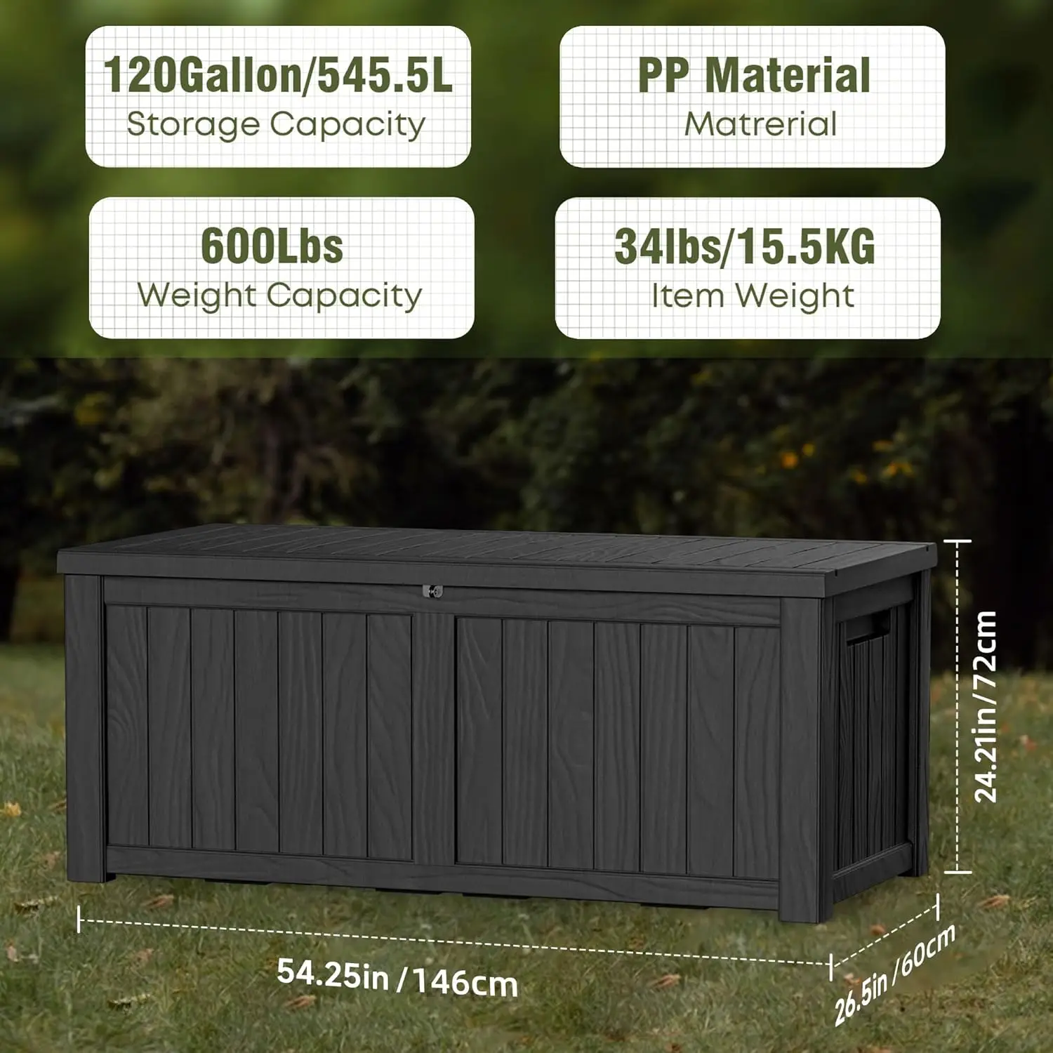 120 Gallon Waterproof Outdoor Storage Box 5