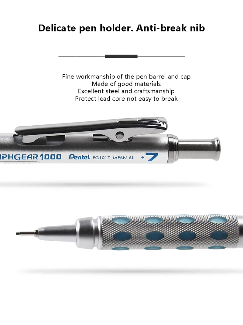 Pentel Graphgear 1000 Mechanical Pencil - Low Center of Gravity 03050709mm Art Supplies