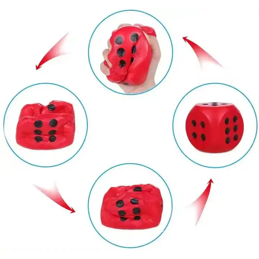 Large Foam Dices Soft Six Sided Dices Kids Counting Toy Learning Aids For Class Board Game Classroom Math Teaching 6cm