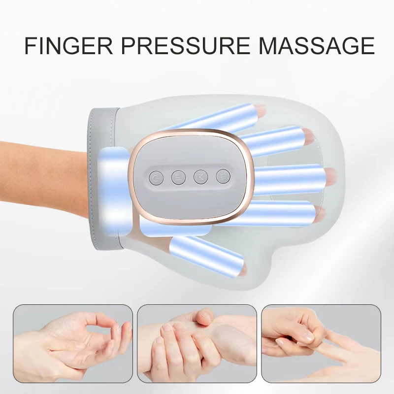 NEW Electric Hand Massager with Airbag Compress Carpal Tunnel Wrist Finger Massagers Portable Vibrating Gloves Kneading Rollers