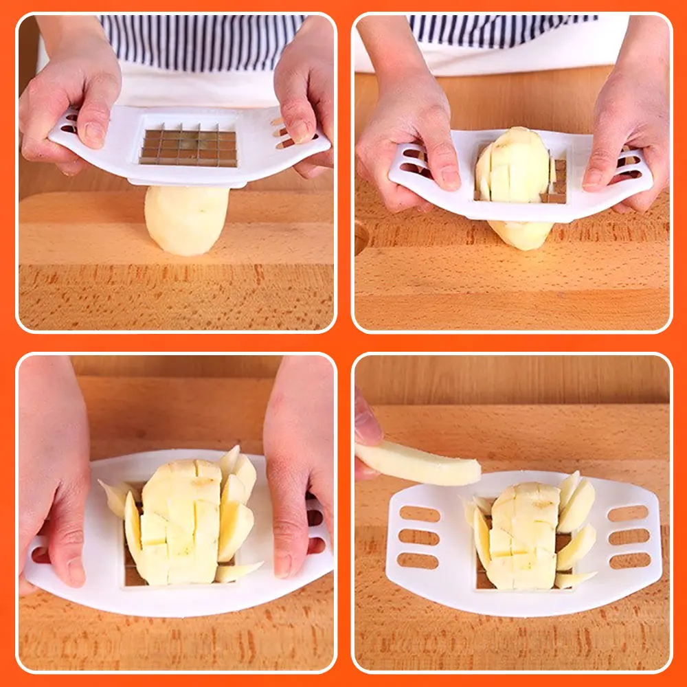 Silicone World Potato Slicer Multifunctional Kitchen Gadget Vegetable Cutter Chopper French Fry Making Tools Cutting Fries Tool