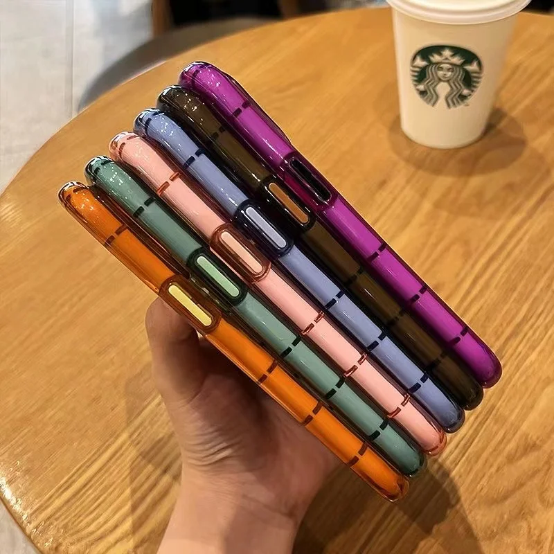 Premium Shockproof Transparent Phone Case with Night Light Bumper Cover