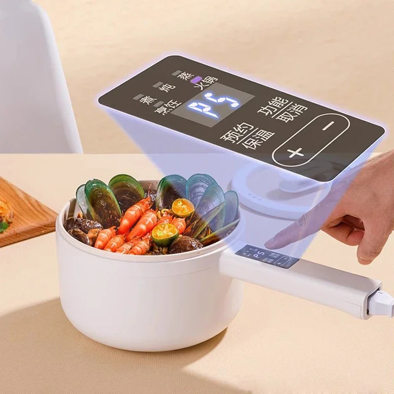 HYUNDAI Mini Electric Cooker Ceramic Glazed Non-stick Multi Cooker Electric Steamer Dormitory Multi-function Electric Hot Pot 3