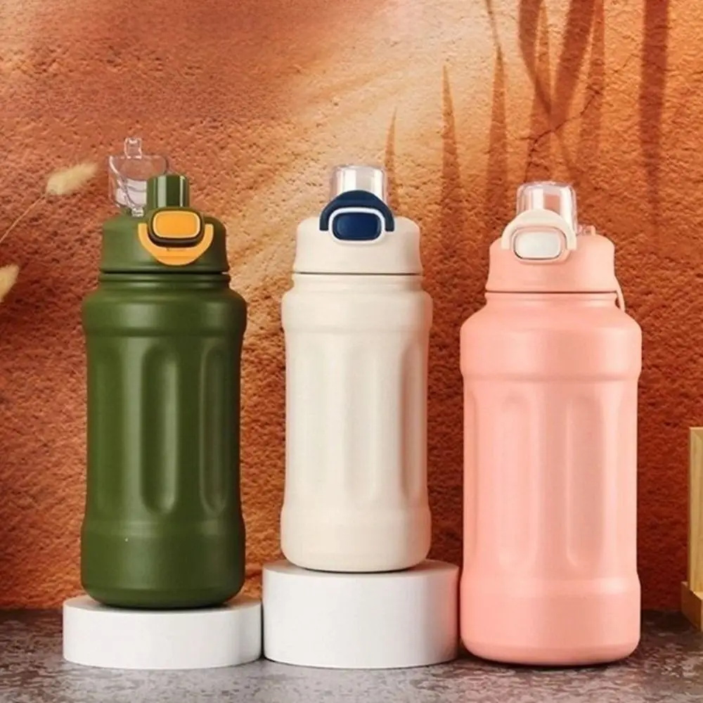 316 Stainless Steel Thermos Cup 800ml Large Capacity Insulated Water Bottle Portable Handle with Straw Sports Drinking Cup