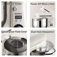 Настольный миксер Petrus, многофункциональный кухонный комбайн, сверхмощный интеллектуальный кухонный блендер, 800 Вт, 6 л, PE4633 — изображение 4