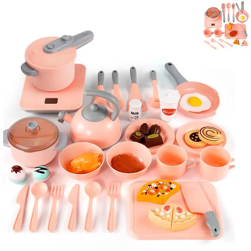 

Игровые кухонные аксессуары, игрушка с искусственной музыкой, игровые наборы еды для детей, кухонный набор с кухонной посудой, искусственные элементы для девочек и мальчиков