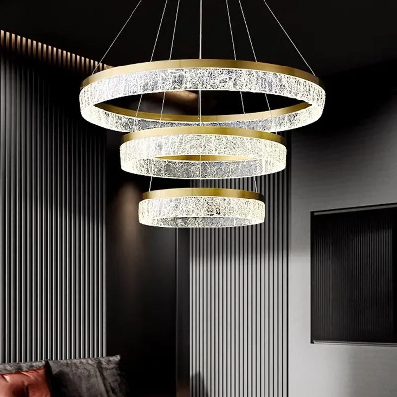 

Modern Luxury Round Resin Chandelier For Living Room Restaurant Pendant Light Bedroom LED Ceiling Lamp Home Indoor Light Fixture