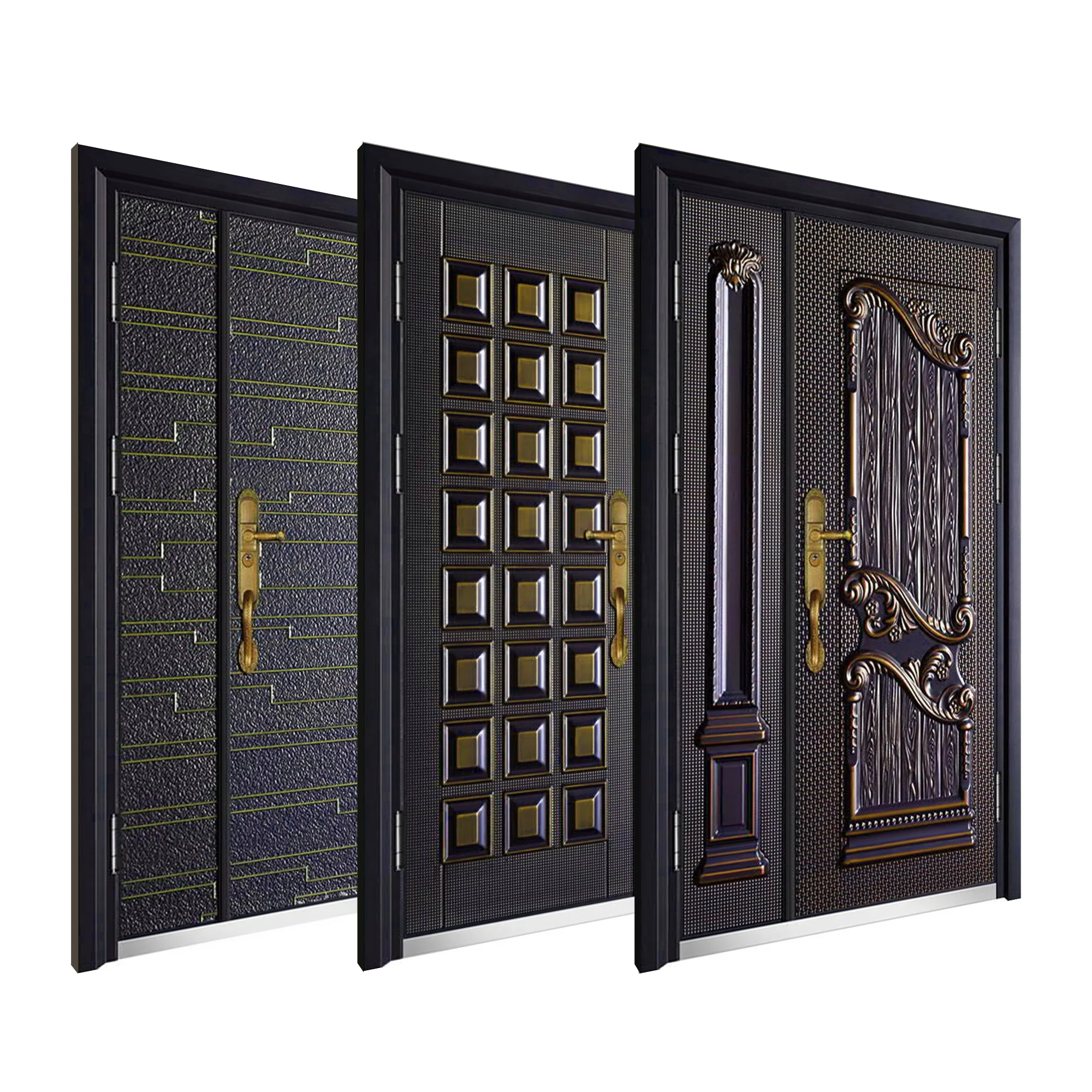 Door Exterior Aluminium Cast Aluminium Safety Door cast aluminum security front entry doors for house 2